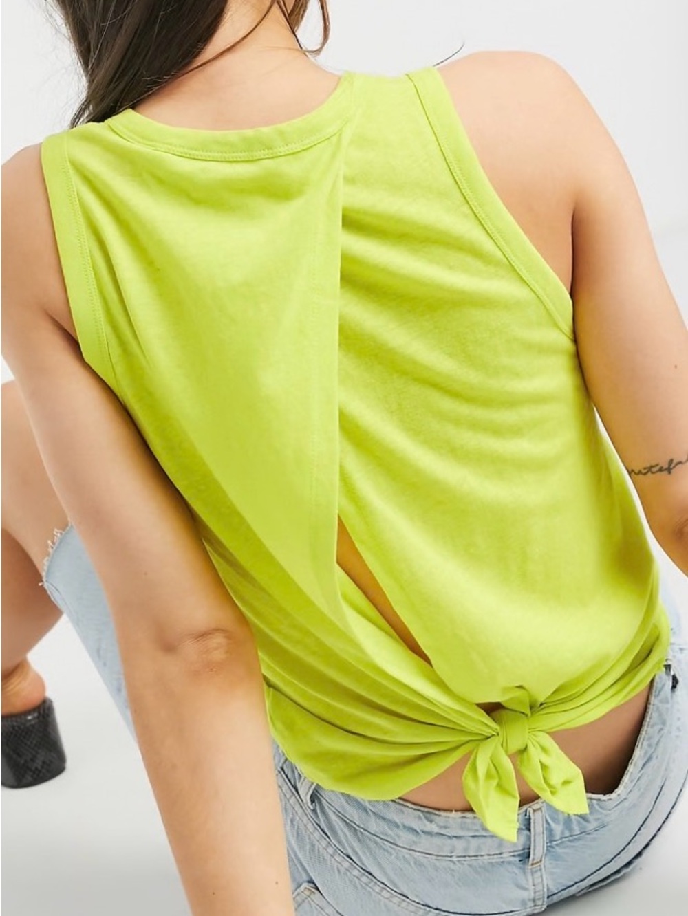 J. Crew Neon Lime Crewneck Tank Top